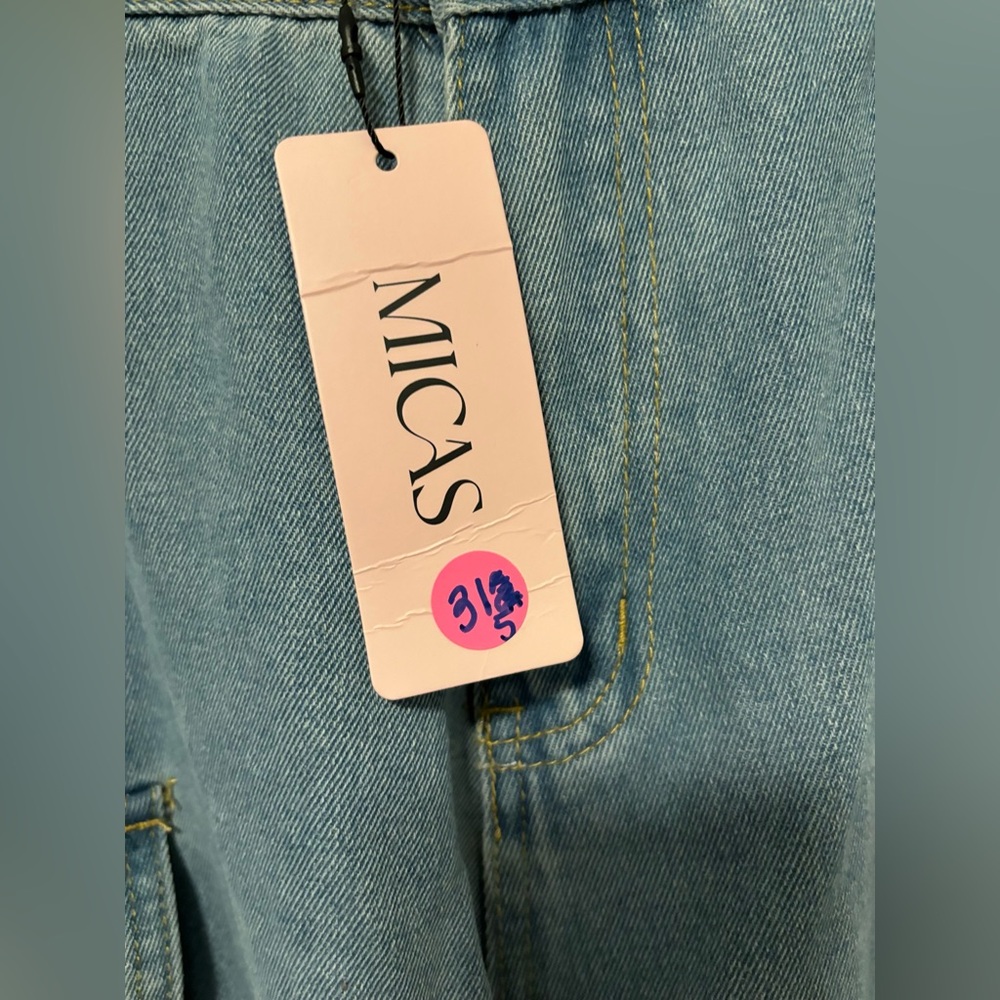 MICAS DENIM MID RISE POCKET STRAIGHT LEG CARGO JEANS NWT XXL - Picture 10 of 10